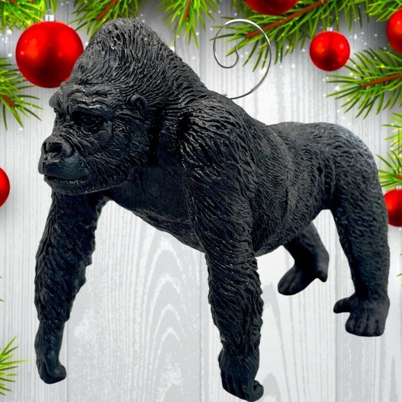 Beautifully Detailed Gorilla 4" Custom Christmas Tree Ornament - Picture 1 of 4